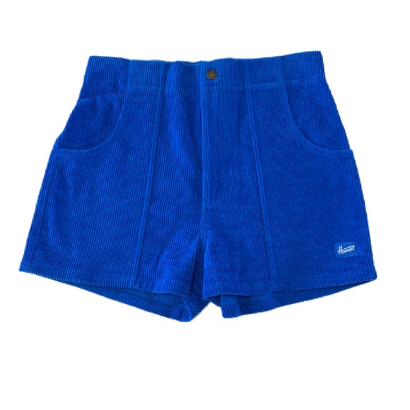 Hammies Pants - Hammies Women's High Waist Short Corduroy Blue 30